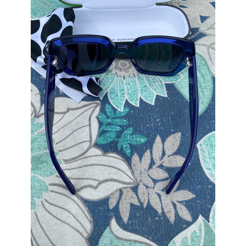New Kate Spade New York HELLO SUNSHINE Square Blue Sunglasses Gradient Lens - Picture 6 of 7